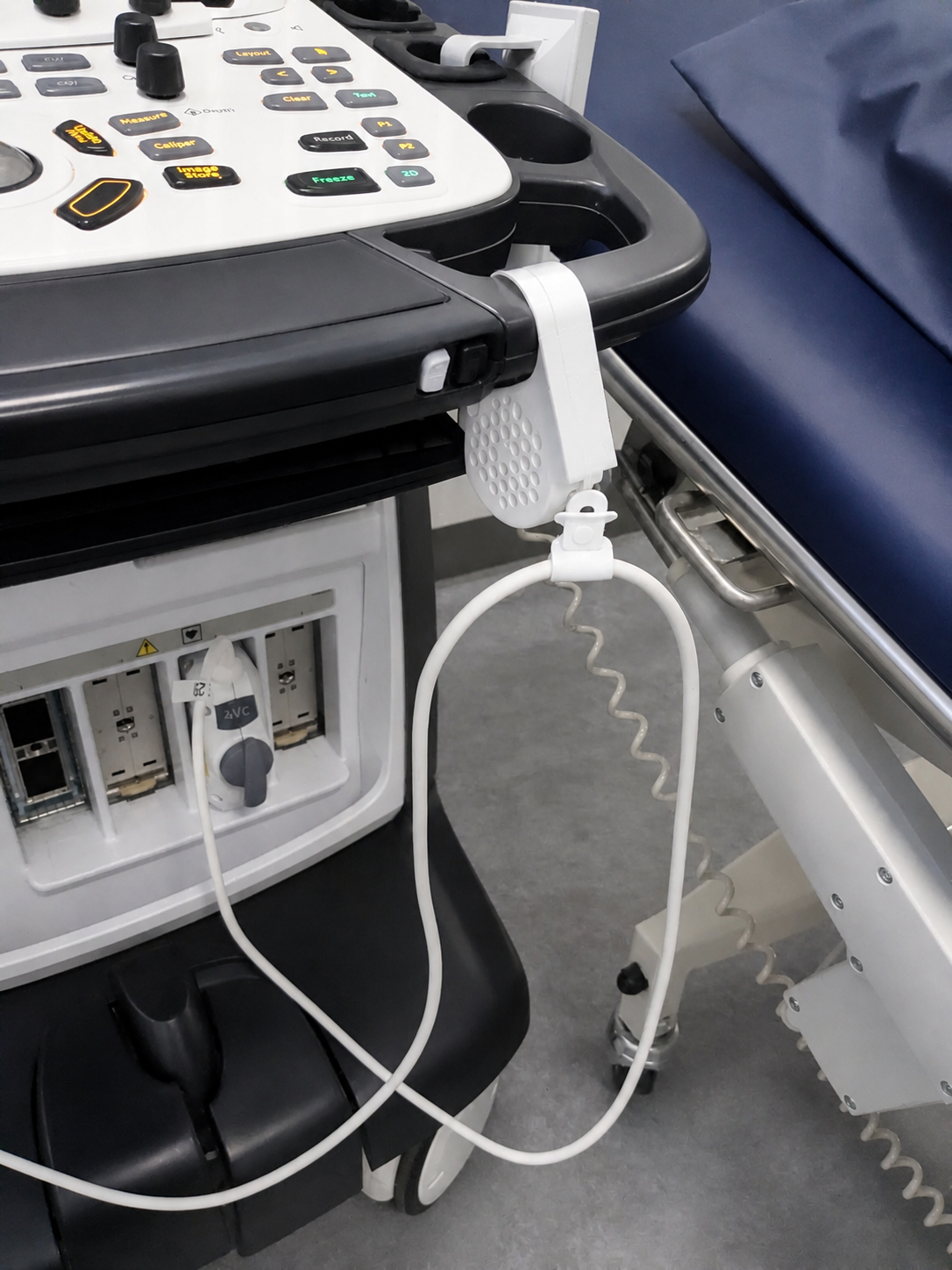 Kabeleon in use during an ultrasound examination at Aarhus University Hospital
